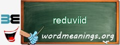 WordMeaning blackboard for reduviid